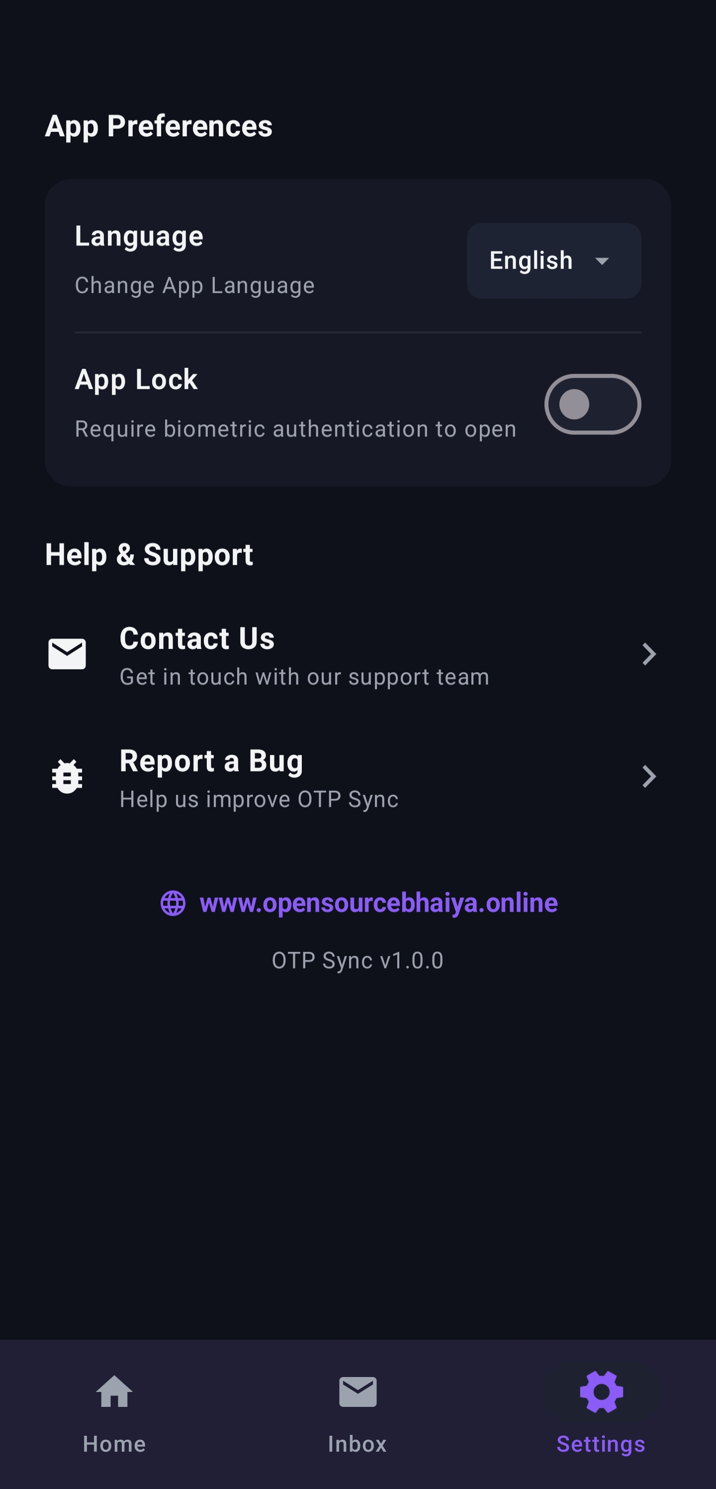 OTP Sync Connected Endpoints and Multi-Language Setup
